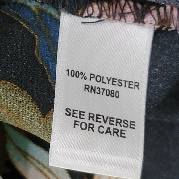 C est. 1946 Floral Black Blouse With Statement Sleeves Size 18 / 20 Ruffle - Picture 15 of 15